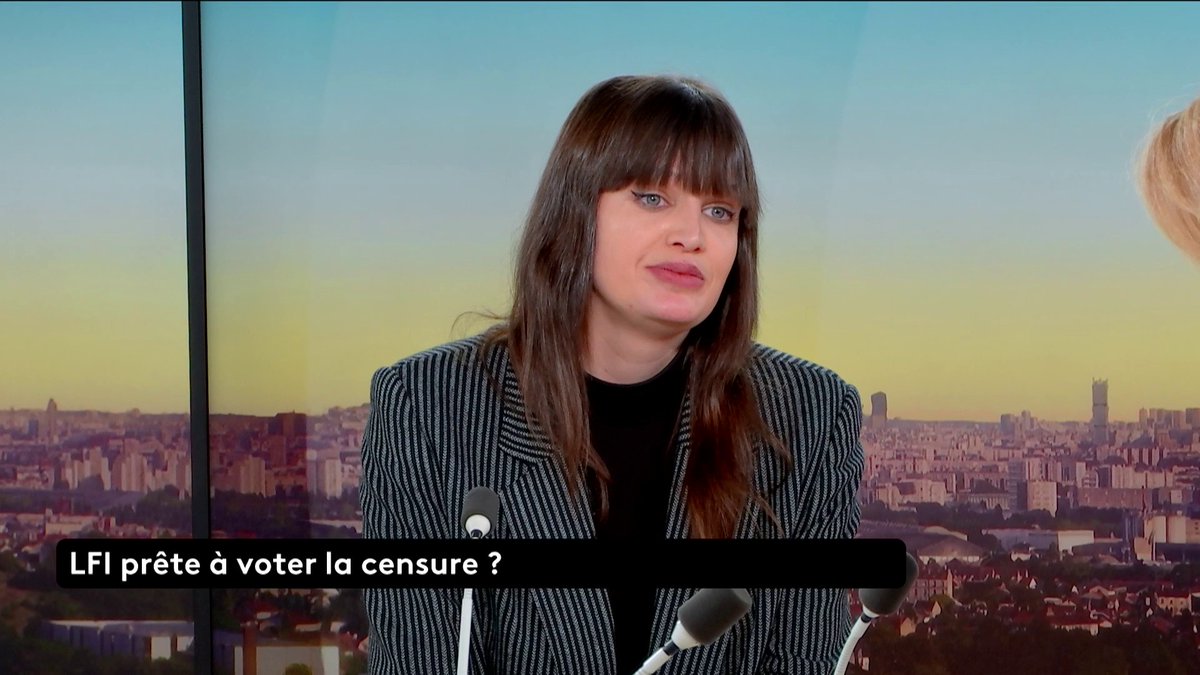 La députée #LFI-NFP Alma Dufour met en garde le #PS contre une rupture au sein du #NFP s'il ne vote pas la censure du gouvernement.