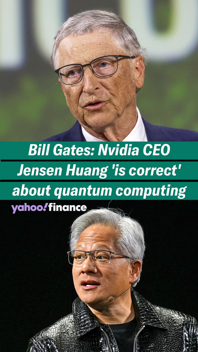 Bill Gates agrees with Nvidia CEO Jensen Huang that quantum computing will take time: "There's some hard work to be done." Tune in for his full interview Monday on Opening Bid: