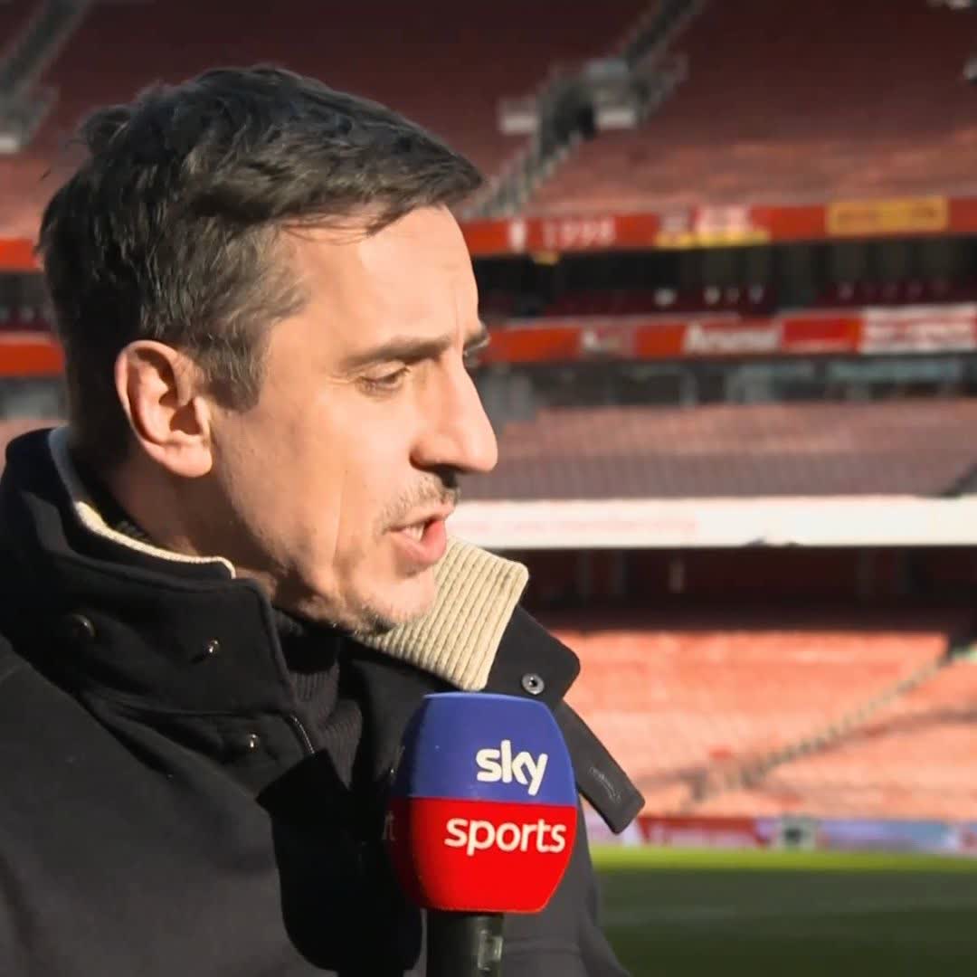 "I do fancy Arsenal to win today" 👀 Gary Neville predicts Arsenal to beat Man City later today 🔴