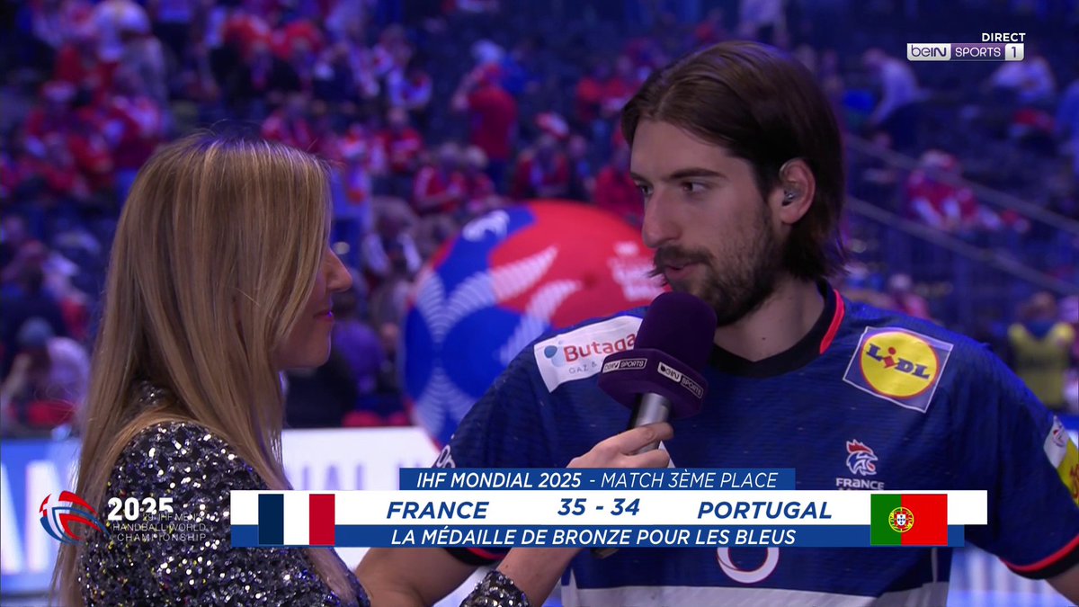 🏆🤾‍♂️Mondial de Handball 💬Julien Bos : "Je suis content de ma compétition. La médaille sera fixée chez moi" #HandAction #FRAPOR