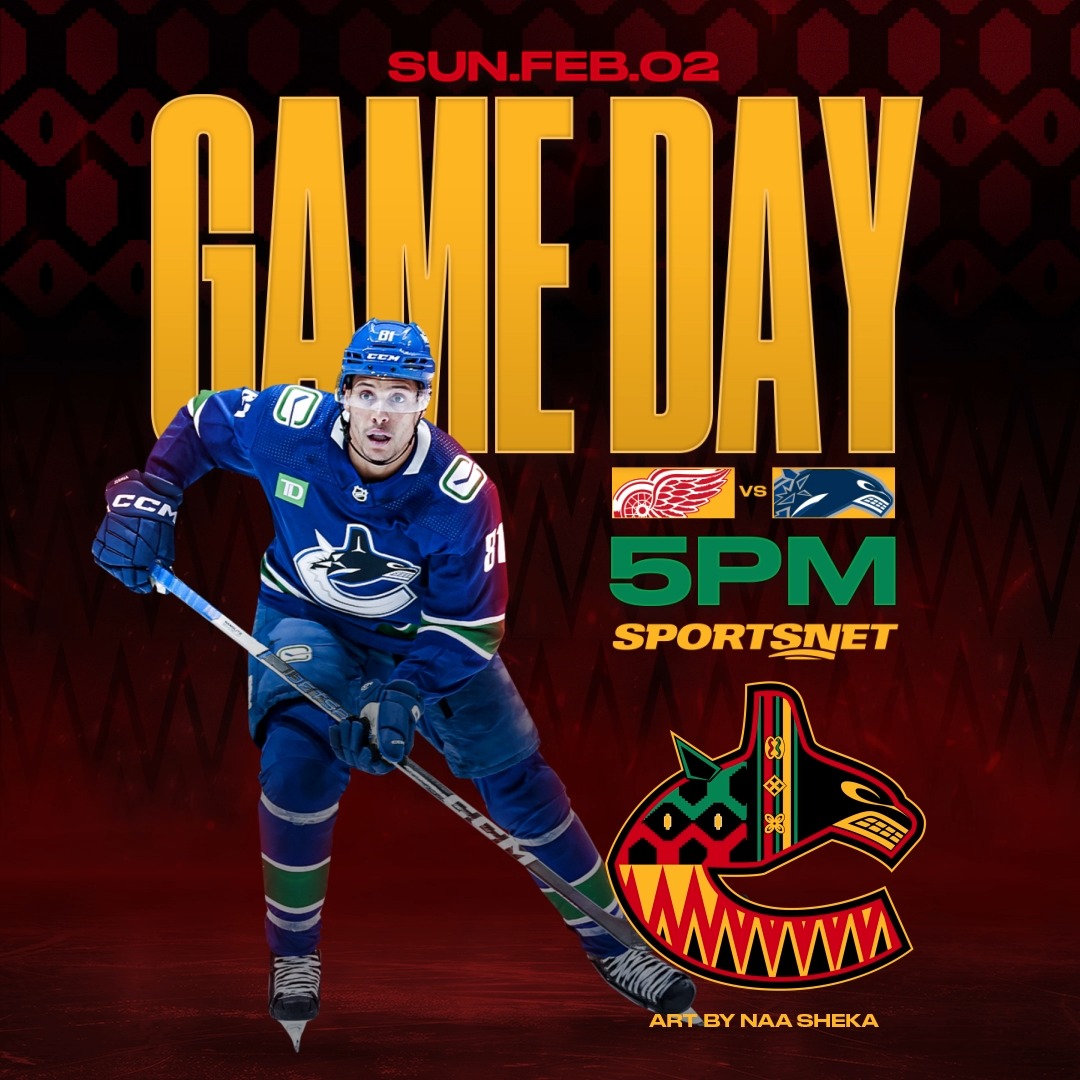 Hosting the Red Wings on Black Excellence Night❗️ 🆚 Detroit Red Wings ⏰ 5:00 PM PT 📍 Rogers Arena 📺 Sportsnet Pacific 📻 Sportsnet 650 BUY TICKETS |