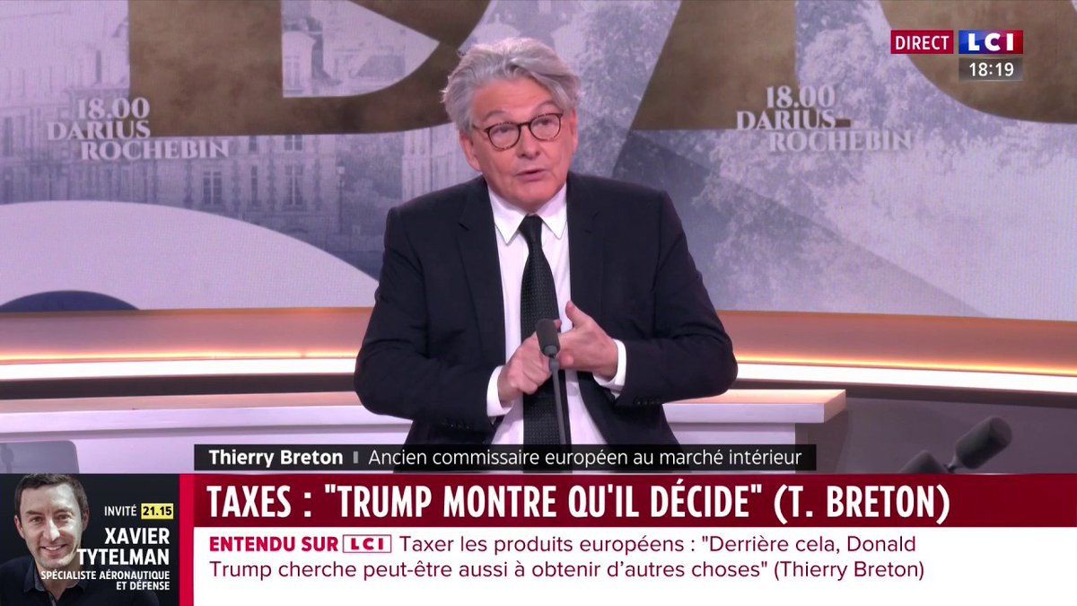 🗣️ Donald Trump veut faire du Canada le 51e État des États-Unis : "tout ceci n'est pas réaliste" lance Thierry Breton ▶️ Darius Rochebin