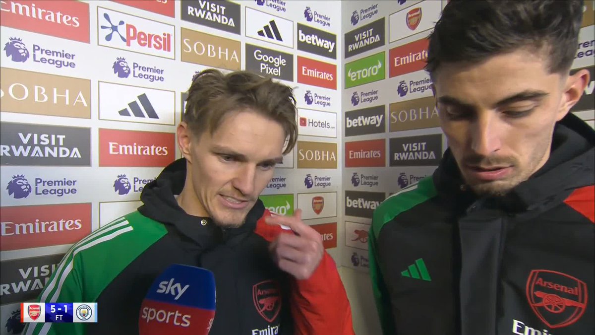 "It can't be better, very happy!" Martin Odegaard and Kai Havertz are BUZZING! 😁