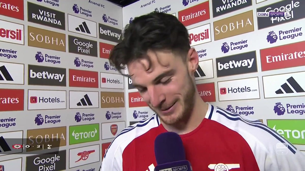 Declan Rice: "This is why Arsenal bought me. I always want to step up in the big games. And I know I can deliver for this club in big moments." [BeIN]