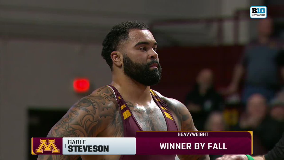 8️⃣ vs. 1️⃣ Here are all of Minnesota Wrestling legend Gable Steveson's points from his 19-3 fall 👇 #B1GWrestling