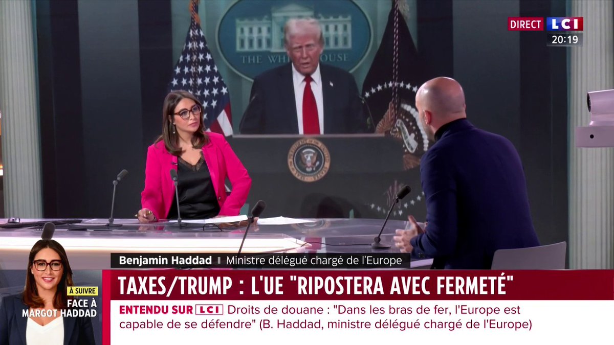 🗣️ "Emmanuel Macron l'a toujours dit : Donald Trump va défendre les intérêts des États-Unis, nous défendrons les intérêts de l'Europe" prévient Benjamin Haddad ▶️ ✦ Margot Haddad ✦