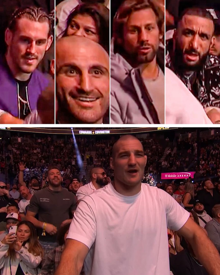 The reactions during Dricus Du Plessis' and Sean Strickland's altercation 👀 #UFC312 | Saturday, 10 PM ET | ESPN+ PPV 🍿
