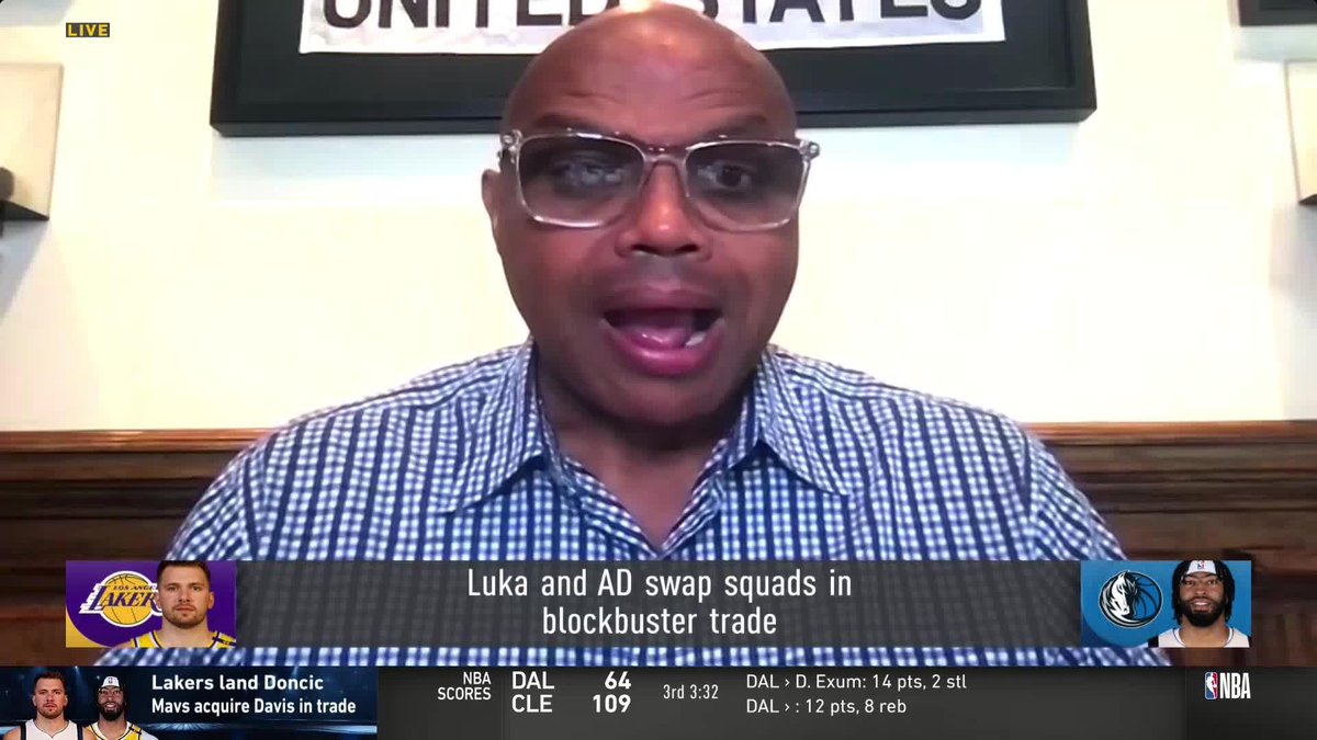 "I do think this kind of sets the end to LeBron James making all the decisions." 👀 Charles Barkley on what this trade means for LeBron and the Lakers 🗣️