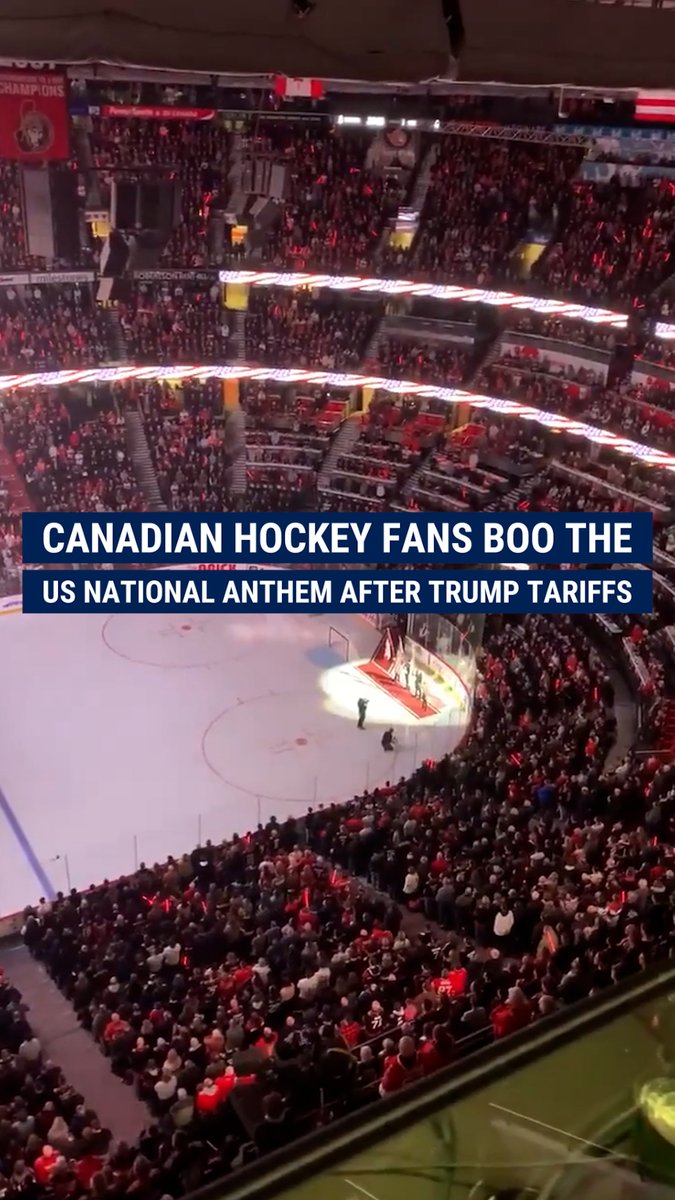 WHOA, CANADA: Ottawa Senators fans got rowdy during the "The Star-Spangled Banner" after President Trump followed through on threat to hit Canada with tariffs.