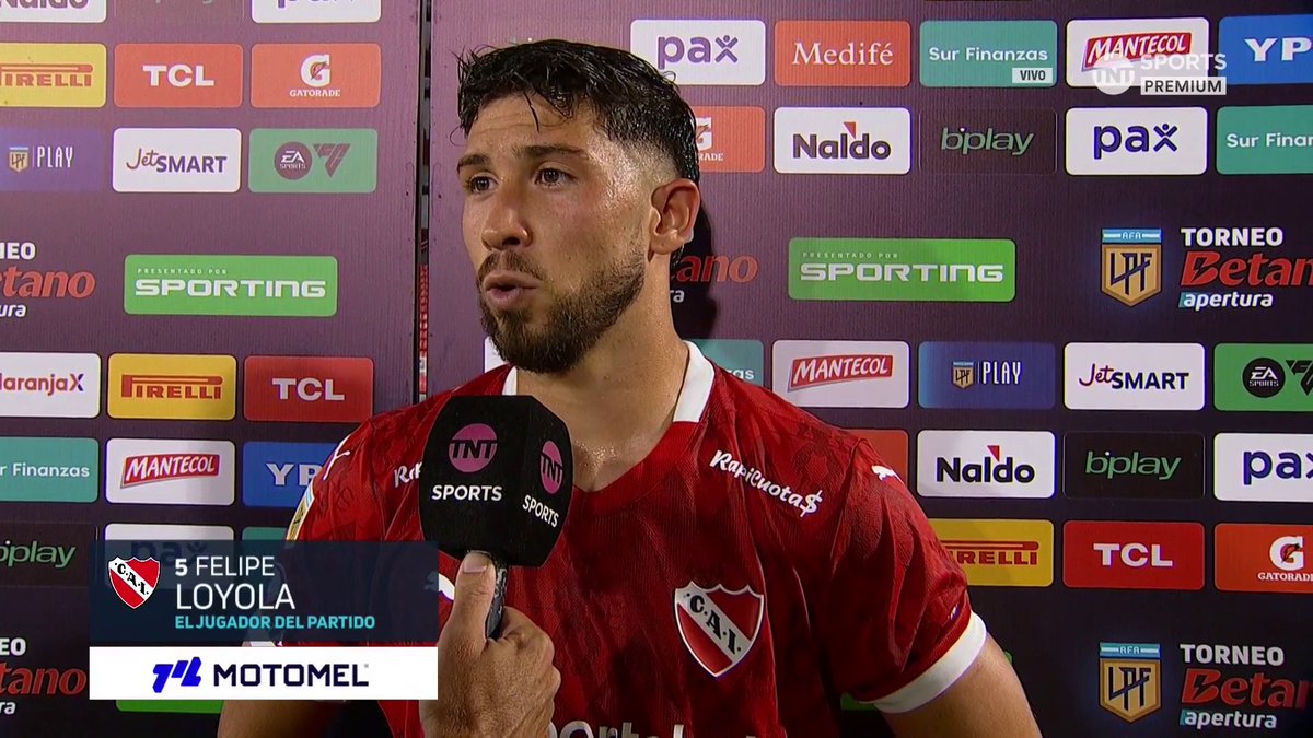 #Independiente Para pelear los torneos tenés que contar con jugadores con mentalidad ganadora como el chileno Loyola.