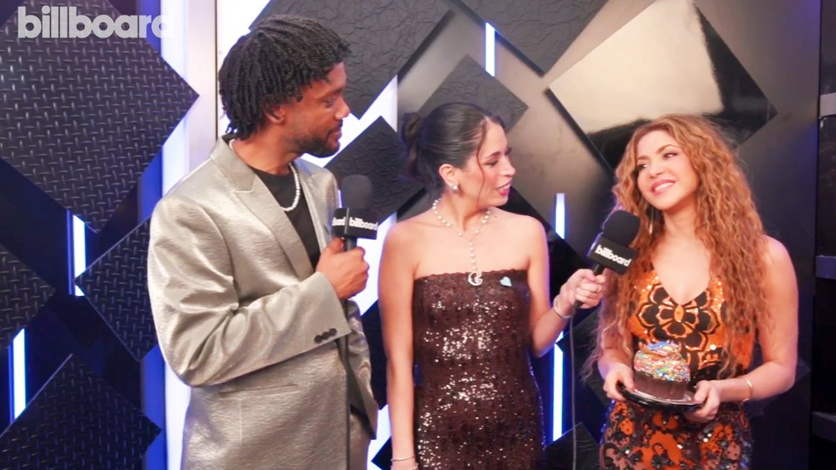 .Shakira celebrates her birthday with Billboard and selling 1 million tickets for her tour at the #Grammys!