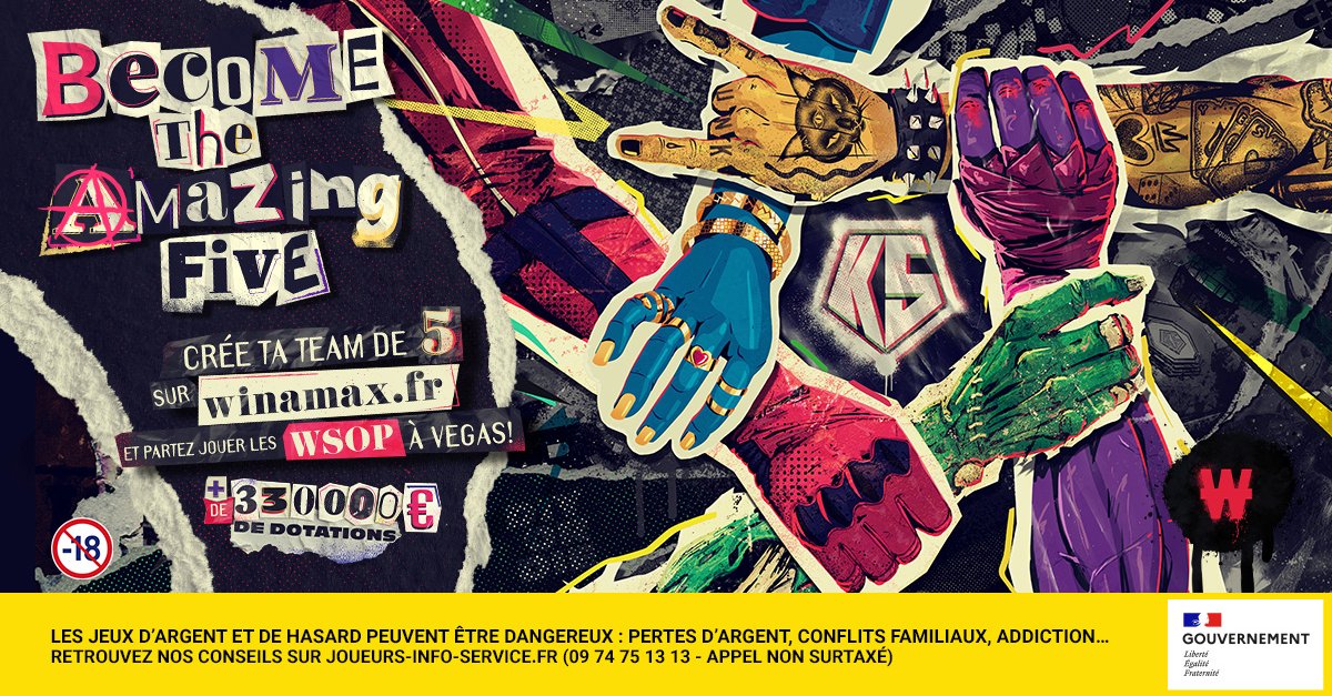 👑 Va vite chercher tes potes, KING5 est de retour ! 🆕 Nouveau système de création d'équipes, nouveau Bonus Killer et 330 000 € de dotation. 🛫 Les inscriptions sont ouvertes, on se donne rendez-vous à Vegas !