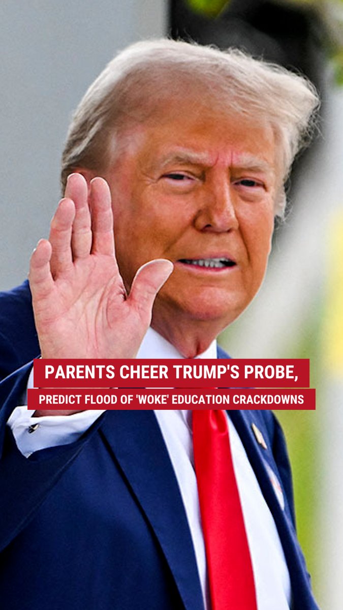 'NEW SHERIFF IN TOWN': Parents are "overjoyed" with President Trump's plans to overhaul America's education system, as he moves to axe 'woke' practices in schools nationwide. See how the president is setting the tone "from the top down."