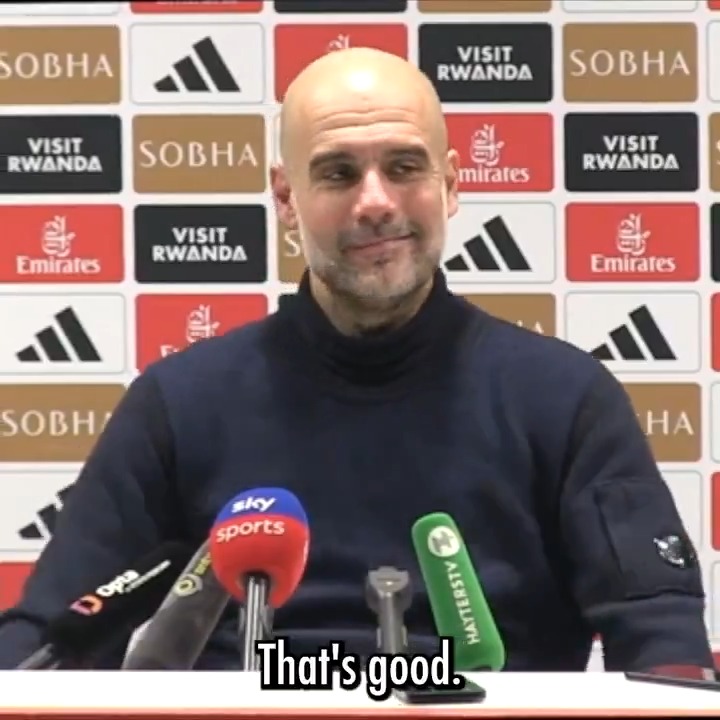 'Did you like my answer?' Pep after being asked about Arsenal's goal celebrations vs. Man City 😂