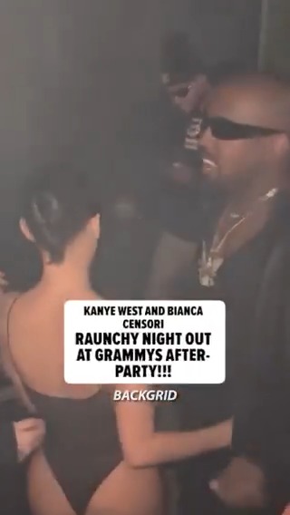 If you thought #KanyeWest and #BiancaCensori's red carpet stunt at the #GRAMMYs was shocking ... things got even crazier at an after-party 👀 FULL STORY HERE 👉 🎥: Backgrid