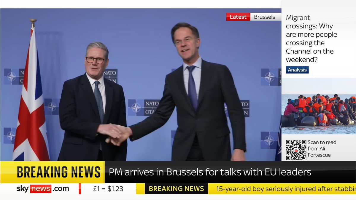 BREAKING: Prime Minister Sir Keir Starmer has arrived in Brussels to talk about defence spending with European leaders. Latest: 📺 Sky 501, Virgin 602, Freeview 233 and YouTube