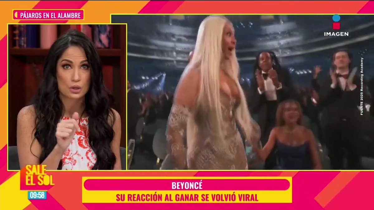¡Por fin, #Beyoncé gana #GRAMMY como Mejor Álbum del Año! También reconocemos la labor de nuestros compañeros, Eduardo Videgaray de Rivera Torres, Sofia Rivera Torres de Videgaray, MadrazoOscar y GONZALO OLIVEROS por su conducción en la noche más importante de la música #SaleElSol🌞: