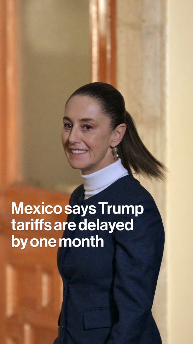Mexico President Claudia Sheinbaum said US tariffs on the country would be delayed for one month after she spoke with President Donald Trump on Monday