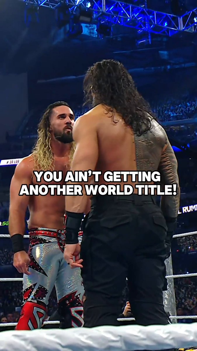 Things got INTENSE between Seth Rollins and Roman Reigns 😳 #RoyalRumble