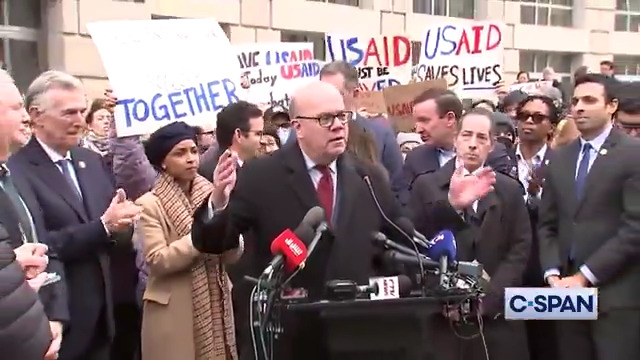 Rep. Jim Rep. Jim McGovern (D-MA) to USAID employees: "I'm sorry that you have to put up with this offensive bullshit coming out of this White House."