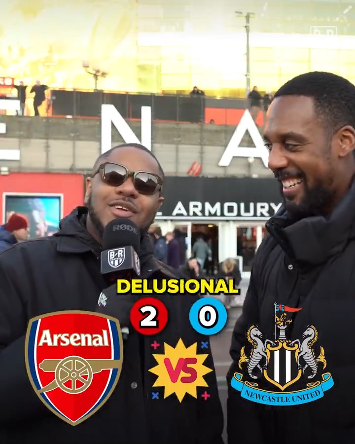 Arsenal fans still have hope of a comeback in the EFL Cup semifinal vs. Newcastle 🙏 (w/ Miles 🫰🏾🇬🇭)
