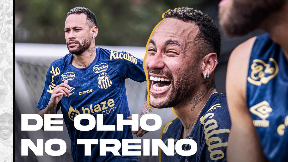Sim, nação santista. É real! De olho no primeiro treino do Neymar na volta ao CT Rei Pelé! ⚪⚫