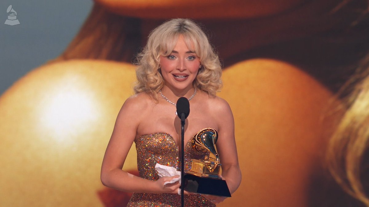Congratulations Best Pop Vocal Album winner - 'Short n' Sweet' @sabrinaannlynn 🎶 #GRAMMYs