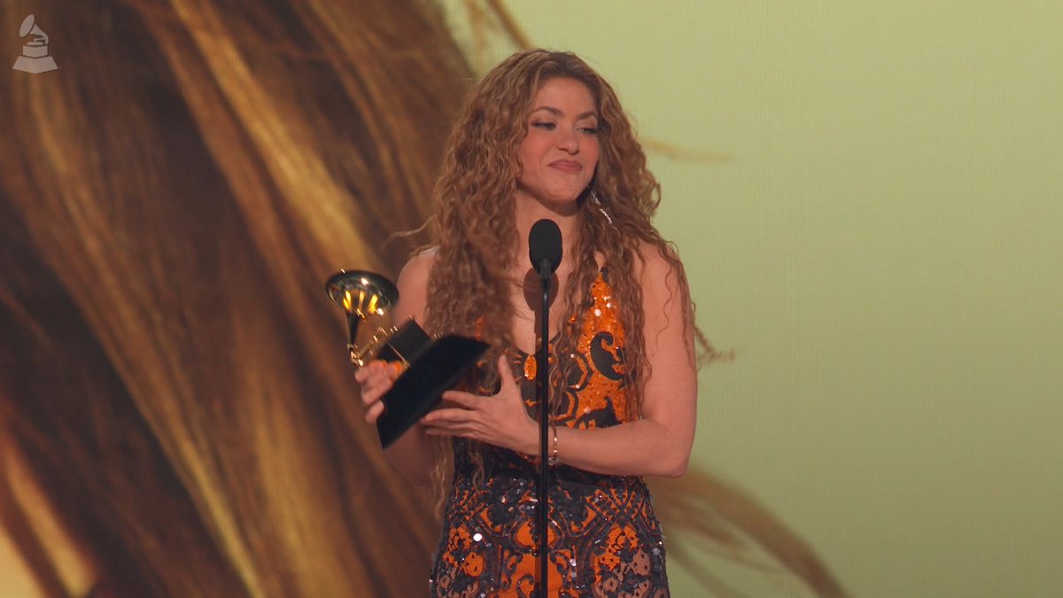Congratulations Best Latin Pop Album winner - 'Las Mujeres Ya No Lloran' Shakira 🎶 #GRAMMYs