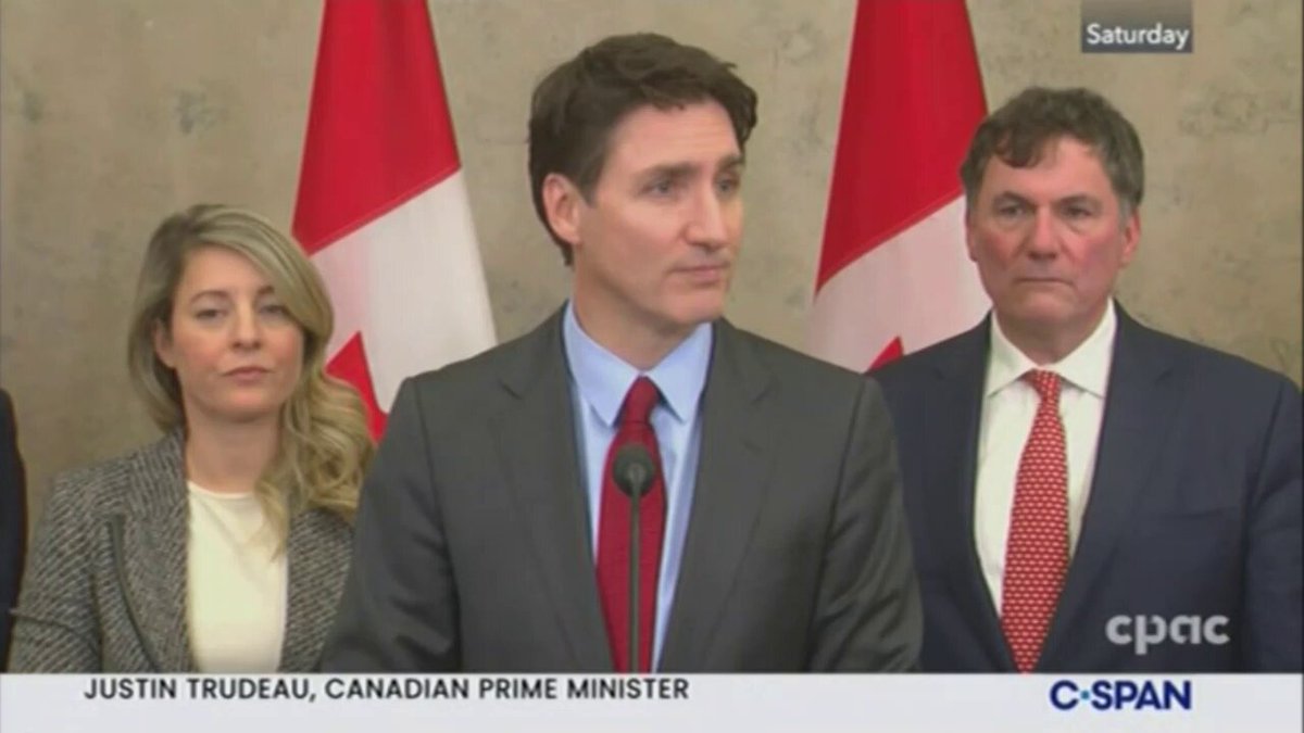 Justin Trudeau discussing the $1.3 billion border plan on Saturday which he says is already in effect and showing results