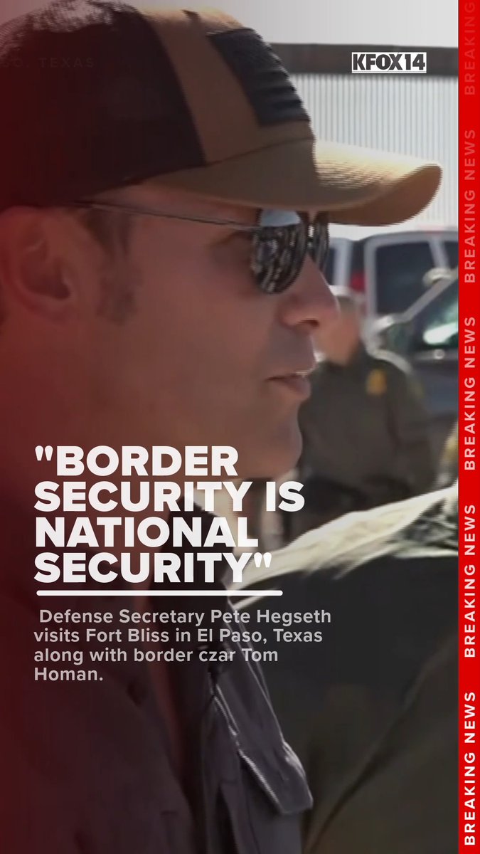 Boom 💥 Secretary of Defense, Pete Hegseth said that "border security is national security" “We spent years defending other countries borders & it’s time to defend ours “ This is what I voted for!!