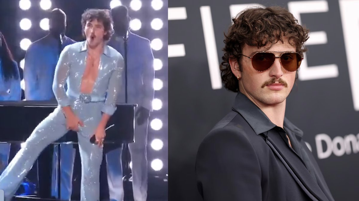 Benson Boone issues apology after going viral for grabbing his crotch “so aggressively” at the 2025 #Grammys.