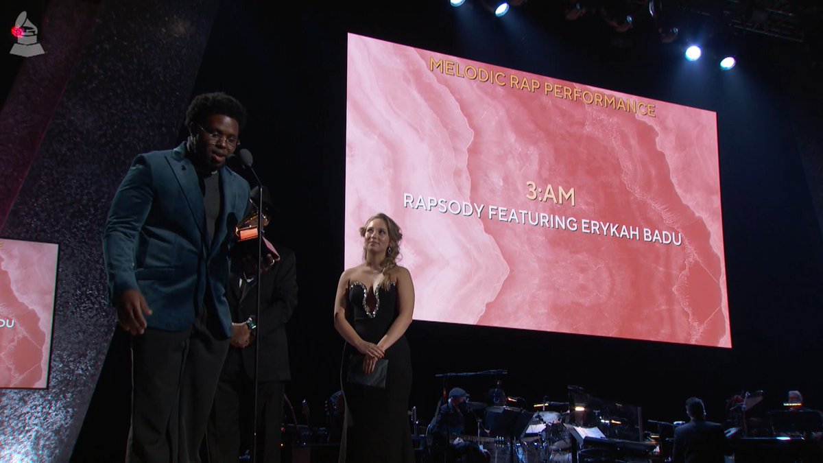 Congrats Best Melodic Rap Performance winners - "3:AM" Rapsody ft. ErykahBadoula. #GRAMMYs ICYMI, rewatch the #GRAMMYPremiere Ceremony:
