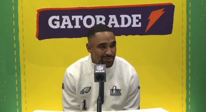 Handsomeness might be a DNA thing according to Jalen Hurts 😂 📺: #SBOpeningNight on NFL Network 📱: Stream on #NFLPlus