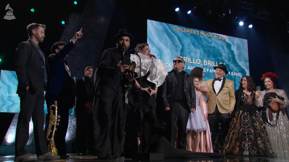 Congrats Best Children's Music Album winner - 'Brillo, Brillo!' Lucky Diaz And The Family Jam Band #GRAMMYs ICYMI, rewatch the #GRAMMYPremiere Ceremony: