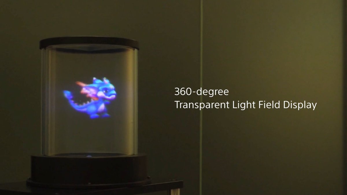 ソニーの技術でSF映画の世界が現実に！？​ 全周囲から3D映像を楽しめる360°透明ライトフィールドディスプレイを開発中！​ ​詳しくは動画をチェック！​ #Sony #ソニー