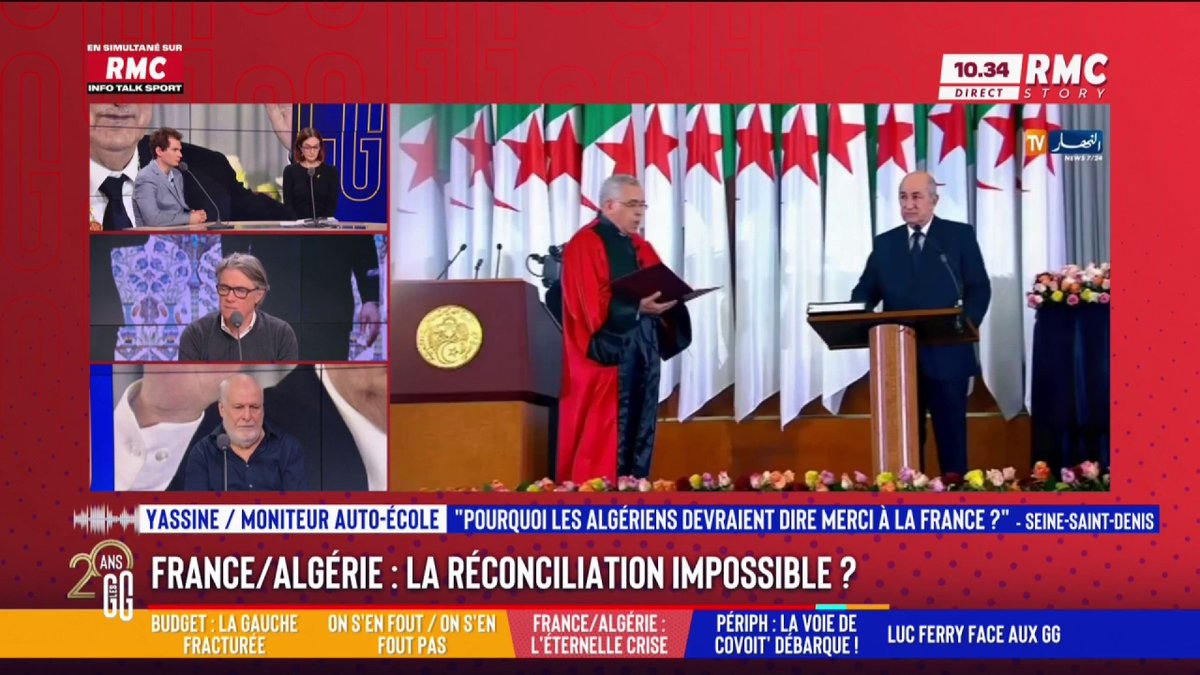 🤝 France/Algérie : réconciliation impossible ? 📞 Yassine : "On dirait qu'il n'y a pas de gentils Algériens. Et où sont les bienfaits de la colonisation ? Vous nous devez des excuses." #GGRMC