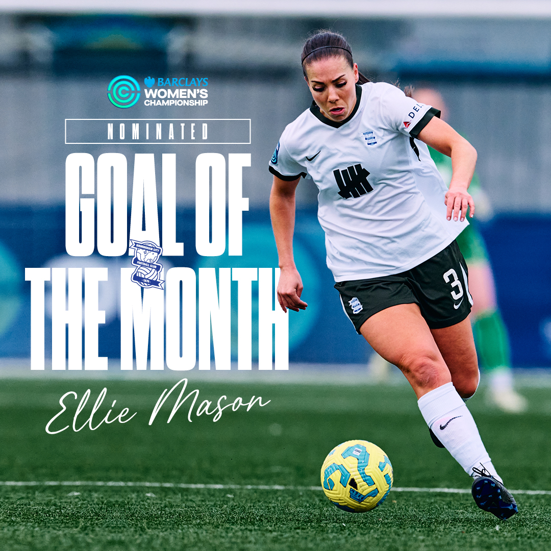 Going for the double! 👏 Ellie Mason has also been nominated for the #BarclaysWC Goal of the Month award. Tap below to vote. ⬇️