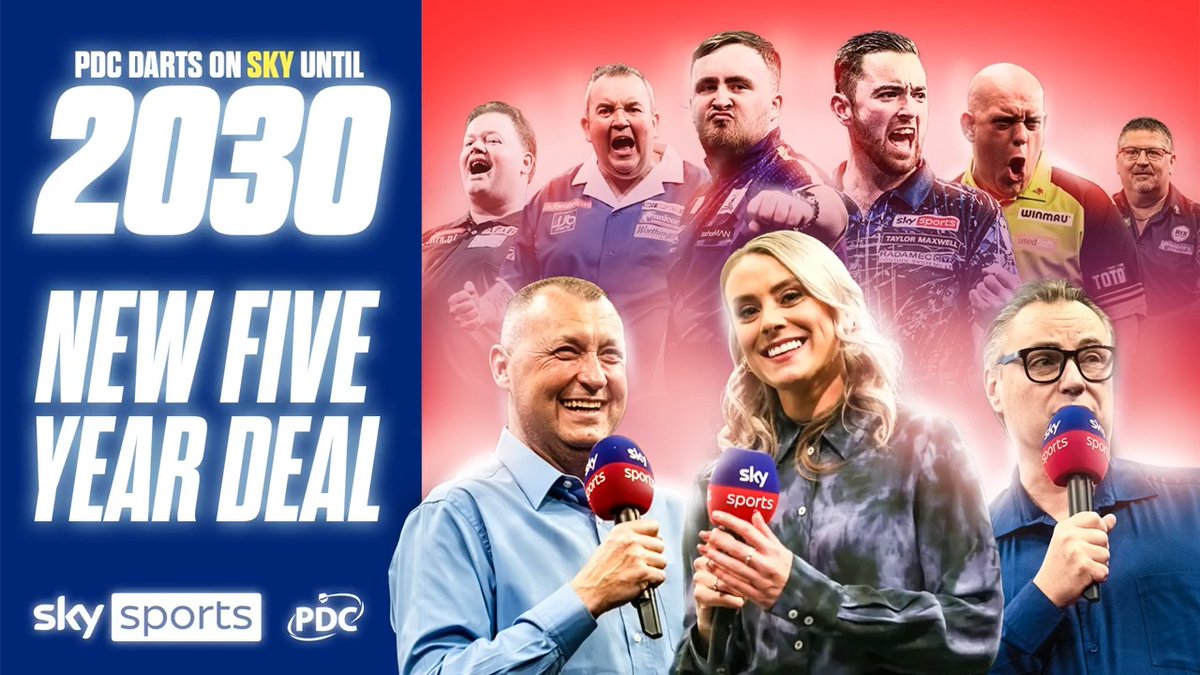 PDC Darts will remain on Sky Sports until 2030 🙌 The PDC and Sky Sports have announced a five-year partnership extension keeping Sky Sports as the home of darts until 2030, marking nearly 40 years of collaboration 🤝 More 👉