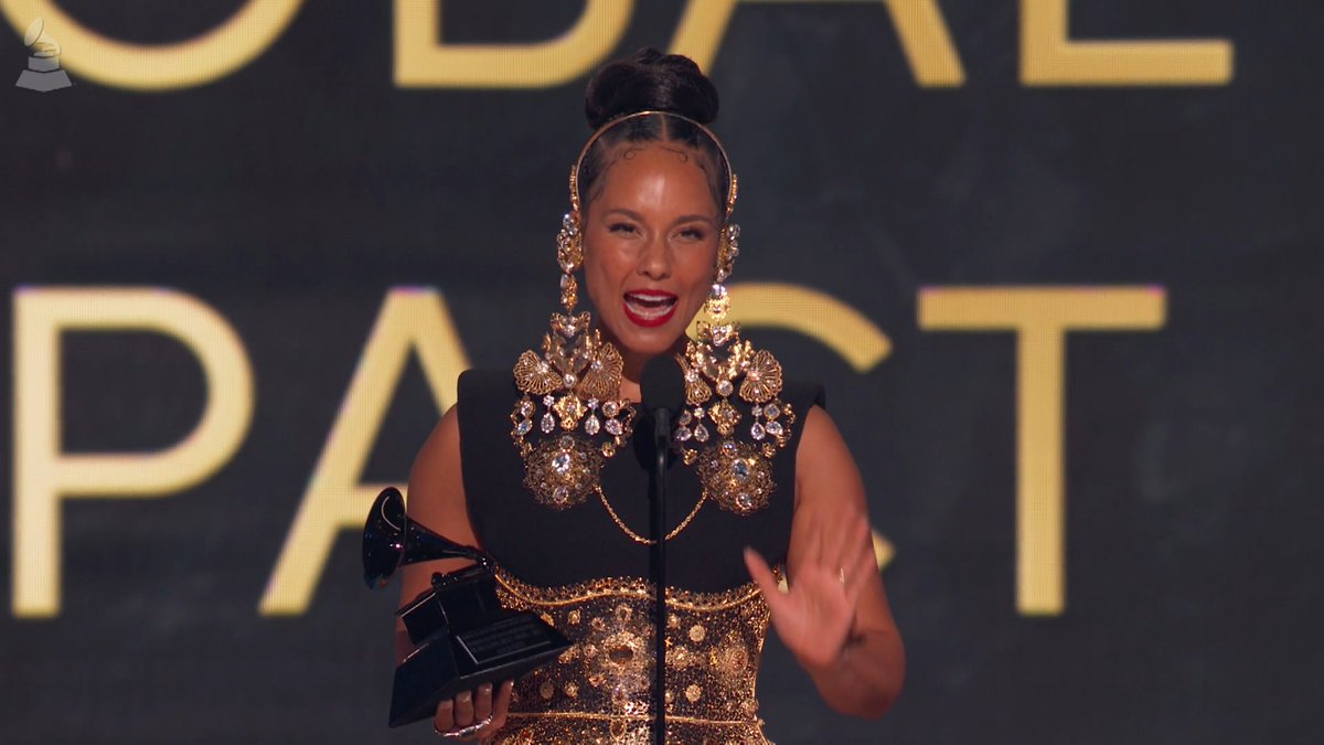 From her timeless music to her unwavering dedication to uplifting others, @AliciaKeys has made an indelible impact on the world. Her artistry knows no bounds, her advocacy inspires meaningful change, and her influence has profoundly shaped culture. ✨ #GRAMMYs