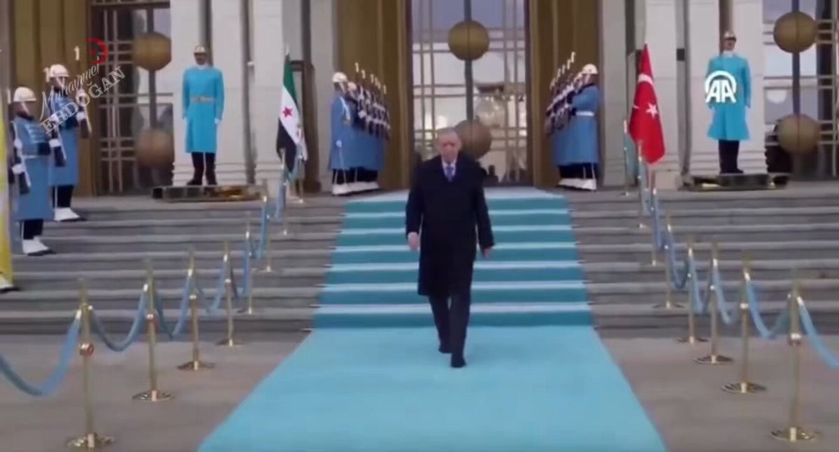 #روعة اللقاء الاول بين الرئيس اردوغان والرئيس احمد الشرع 😍 دولتين، امة واحدة ☝️