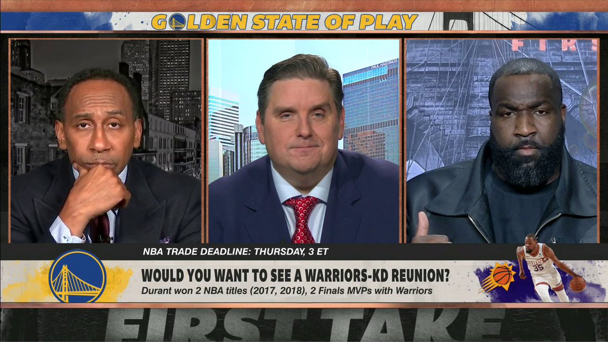"What I want to see is [Kevin Durant] win without Steph Curry." 😯 Kendrick Perkins on why he doesn't want to see Kevin Durant reunite with Stephen Curry and the Warriors 👀