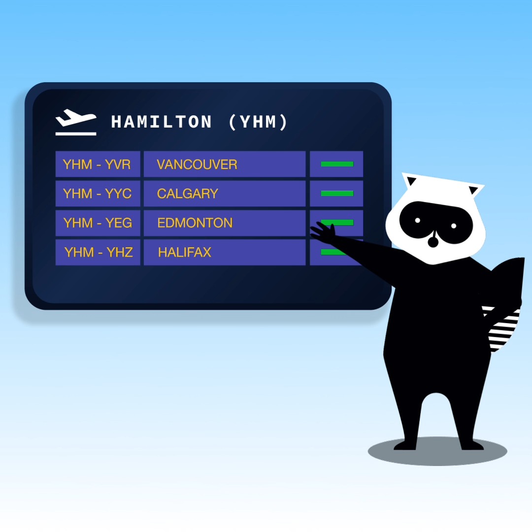 Hi, Hamilton! 👀 Porter is connecting the Hammer with Canada this summer with FOUR new destinations: ✈️ Halifax &amp; Vancouver starting June 3 ✈️ Calgary &amp; Edmonton starting June 11 No middle seats, free, fast WiFi, and genuine service on every flight, now from Hamilton! 😉