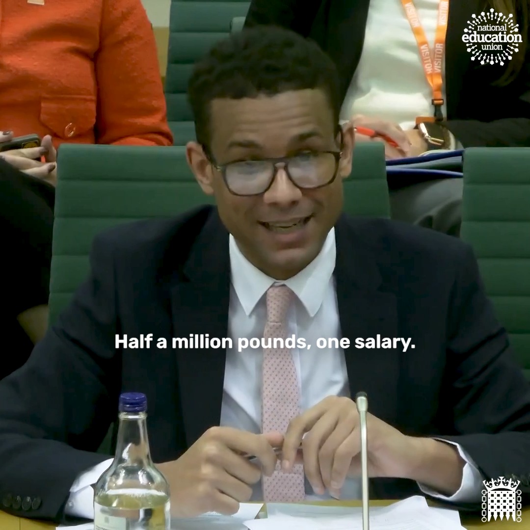 "I know of another trust where £90,000 was spent on providing Teslas for their senior leadership team. So, yes, I think, accountability at that top level would be welcome." Daniel Kebede gives a clear message to MPs: financial mismanagement in academy trusts cannot continue.