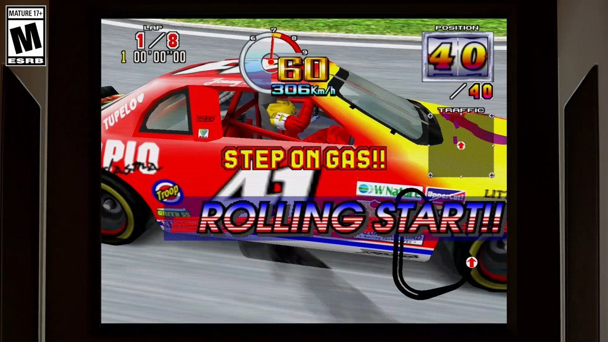 START YOUR ENGINES🏁 Play SEGA Racing Classic 2: Battle on the Edge at the arcade in Like a Dragon: Pirate Yakuza in Hawaii, setting sail on Feb 21st. 🐍Pre-order to add Ichiban & Nancy to yer crew + 2 of Ichiban's iconic outfits!