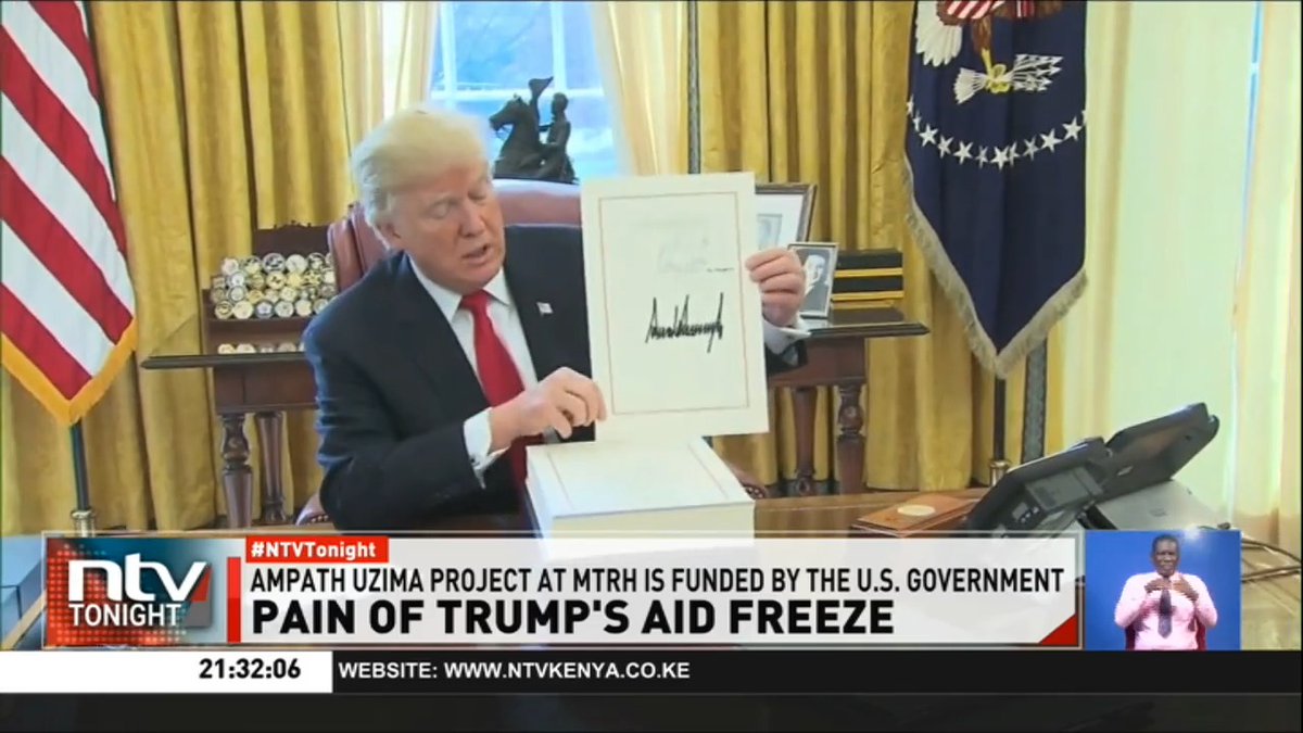 Pain Of Trumps’s Aid Freeze More than 2000 staff working for Ampath Uzima project, a US government-funded initiative, have been sent on unpaid leave following the suspension of funding by President Trump’s administration. #NTVTonight ROSE WANGUI