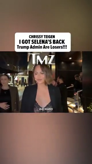 #ChrissyTeigen isn’t just backing #SelenaGomez -- she’s blasting the White House, too! Full story here 👉 🎥: BACKGRID