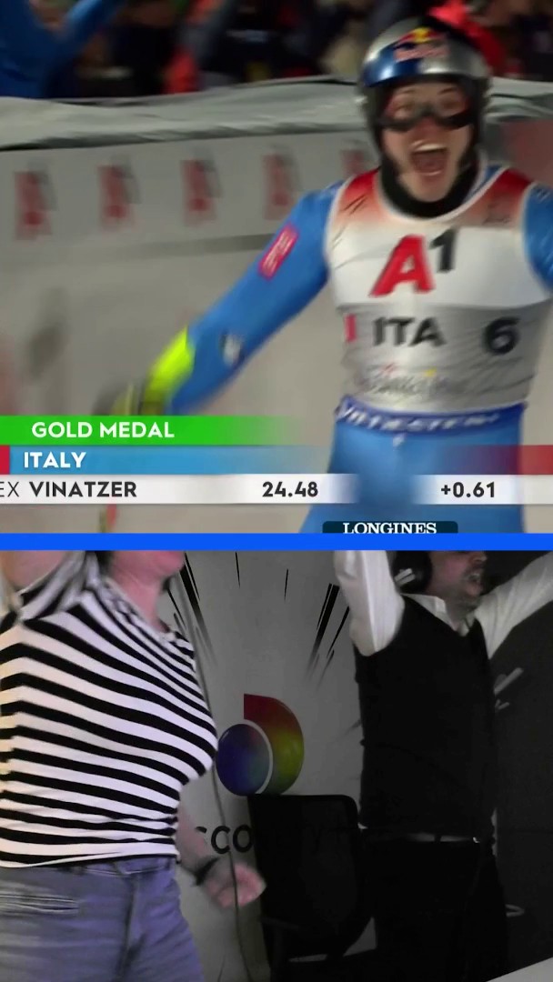 È MEDAGLIA D’ORO 🥇 È MEDAGLIA D’ORO 🥇 È MEDAGLIA D’ORO PER L’ITALIA 🇮🇹🥇 L’ultima manche di Vinatzer fa esplodere di gioia Gianmario Bonzi e Daniela Merighetti 💙 #Saalbach2025 #EurosportSCI