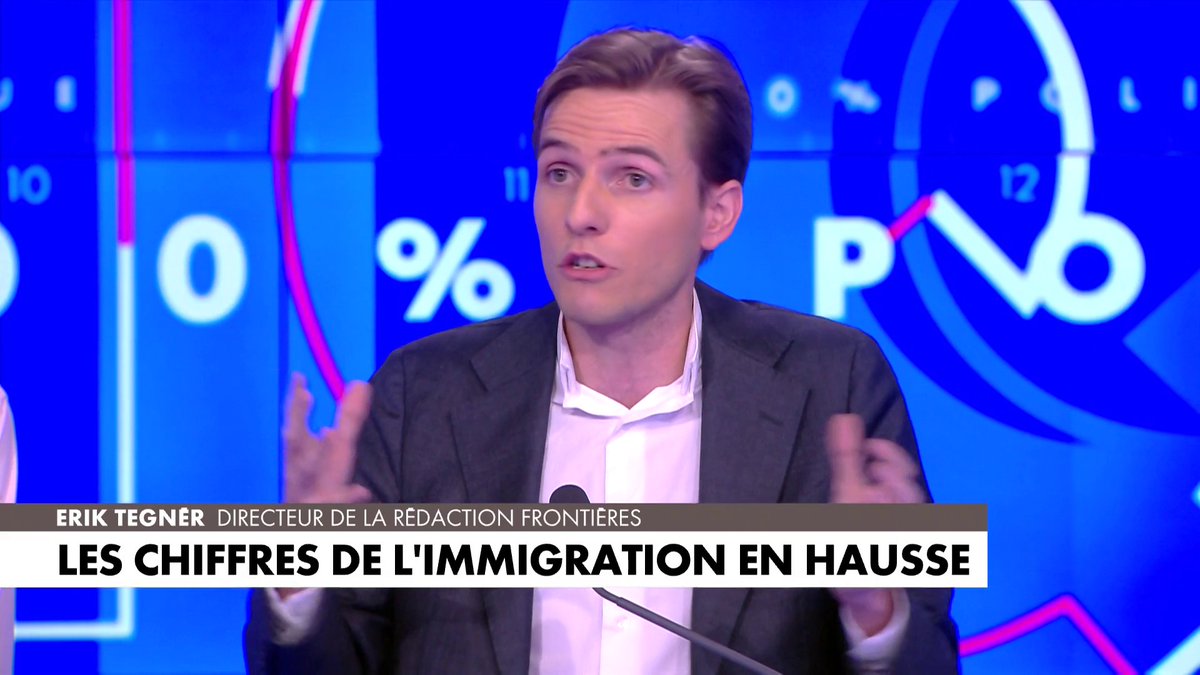 «Le mois de février, c'est le mois de la vérité» juge Erik Tegnér à propos des chiffres de l'immigration, dans #100%politique