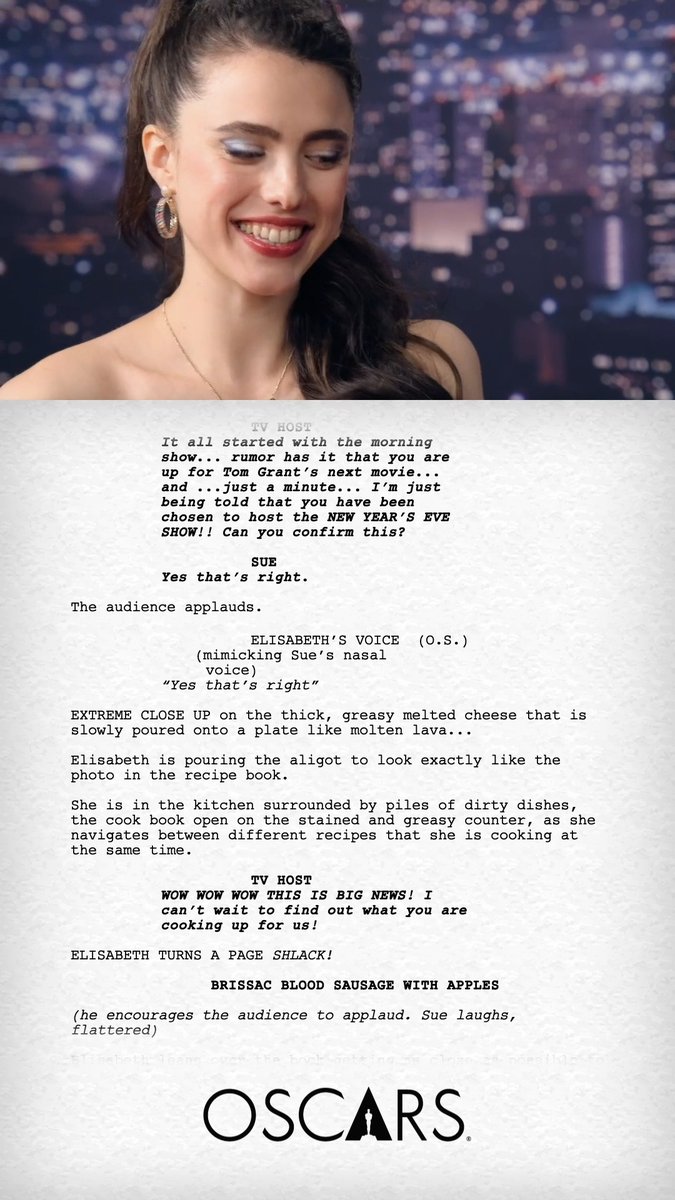 THE SUBSTANCE, written by Coralie Fargeat. Nominated for Writing (Original Screenplay) at the 97th Oscars. Watch the #Oscars LIVE on Sunday, March 2nd, at 7e/4p on ABC and Hulu.