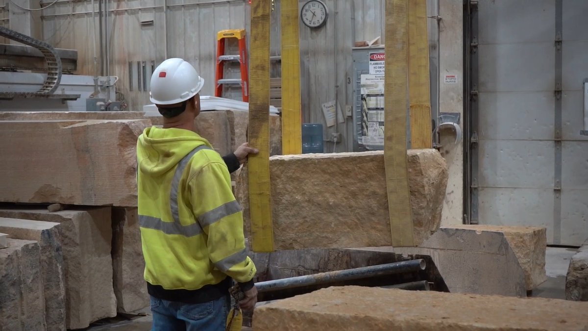 The future home of Tommie hockey & basketball is taking shape! Stonemasons are installing 48,500 sq. ft. of Kasota limestone on the Lee & Penny Anderson Arena, keeping tradition alive with sustainable, local stone. Watch them in action & read more: